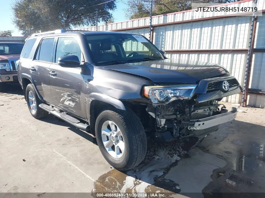 2017 Toyota 4Runner Sr5 Premium VIN: JTEZU5JR8H5148719 Lot: 40885240