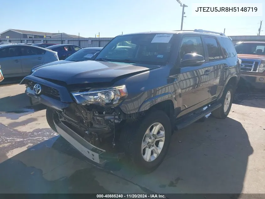 2017 Toyota 4Runner Sr5 Premium VIN: JTEZU5JR8H5148719 Lot: 40885240