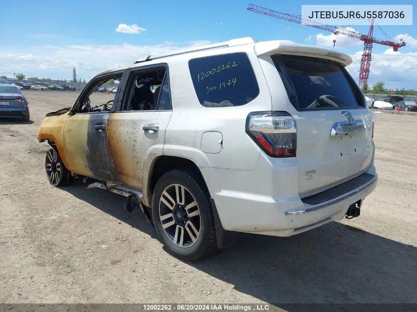 2018 Toyota 4Runner Sr5 Prem/Ltdl/Trail/Trd VIN: JTEBU5JR6J5587036 Lot: 12002262