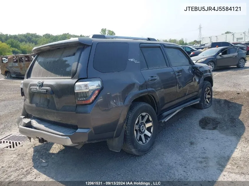 2018 Toyota 4Runner Sr5 Prem/Ltdl/Trail/Trd VIN: JTEBU5JR4J5584121 Lot: 12061531