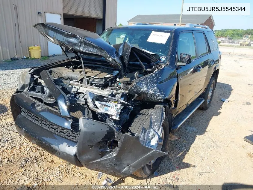 2018 Toyota 4Runner Sr5 VIN: JTEBU5JR5J5545344 Lot: 39802637