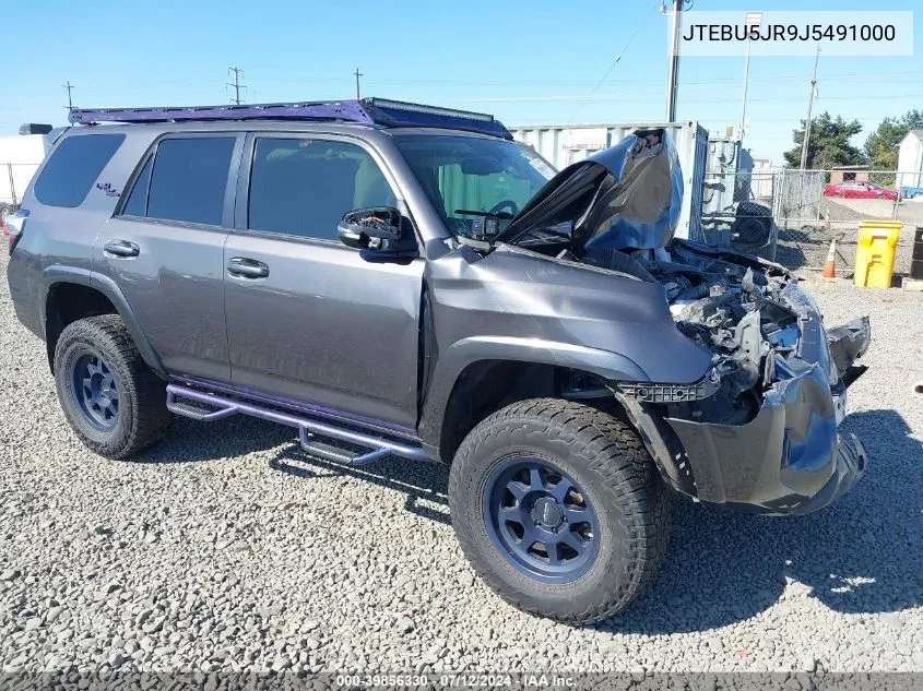 2018 Toyota 4Runner Trd Off Road Premium VIN: JTEBU5JR9J5491000 Lot: 39856330