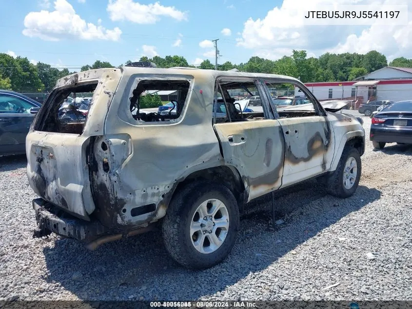 2018 Toyota 4Runner Sr5 Premium VIN: JTEBU5JR9J5541197 Lot: 40056045