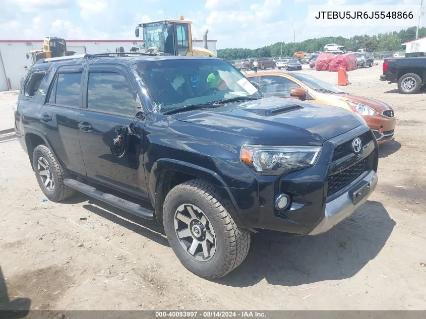 2018 Toyota 4Runner Trd Off Road Premium VIN: JTEBU5JR6J5548866 Lot: 40093997