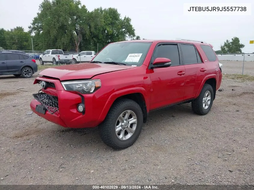 2018 Toyota 4Runner Sr5 Premium VIN: JTEBU5JR9J5557738 Lot: 40102029