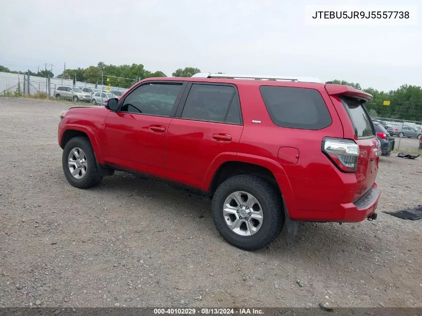 2018 Toyota 4Runner Sr5 Premium VIN: JTEBU5JR9J5557738 Lot: 40102029