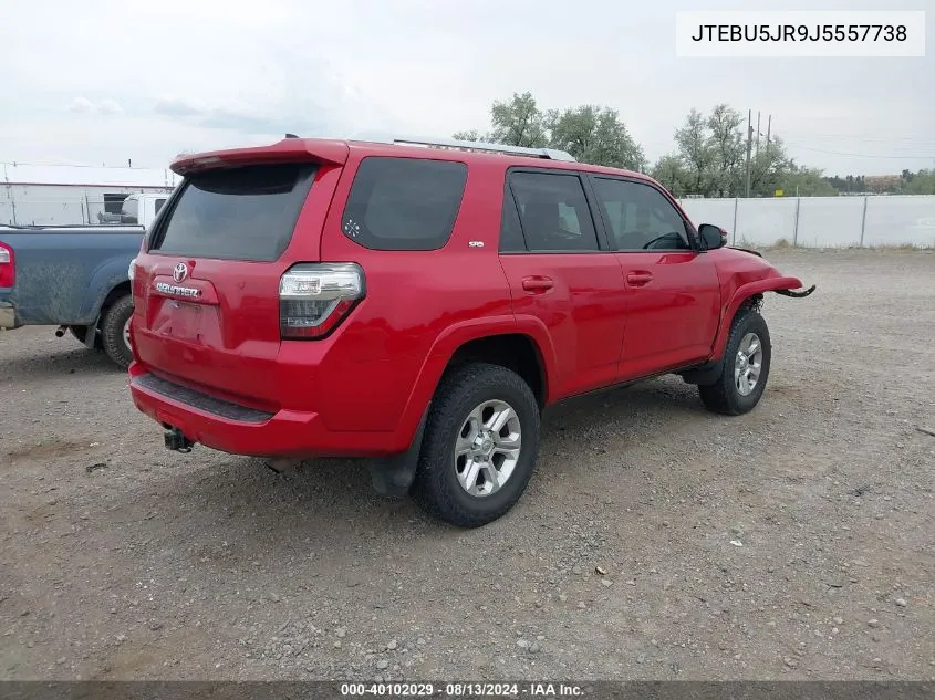 2018 Toyota 4Runner Sr5 Premium VIN: JTEBU5JR9J5557738 Lot: 40102029