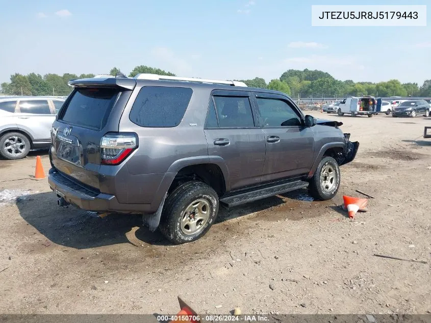 2018 Toyota 4Runner Sr5 VIN: JTEZU5JR8J5179443 Lot: 40150706