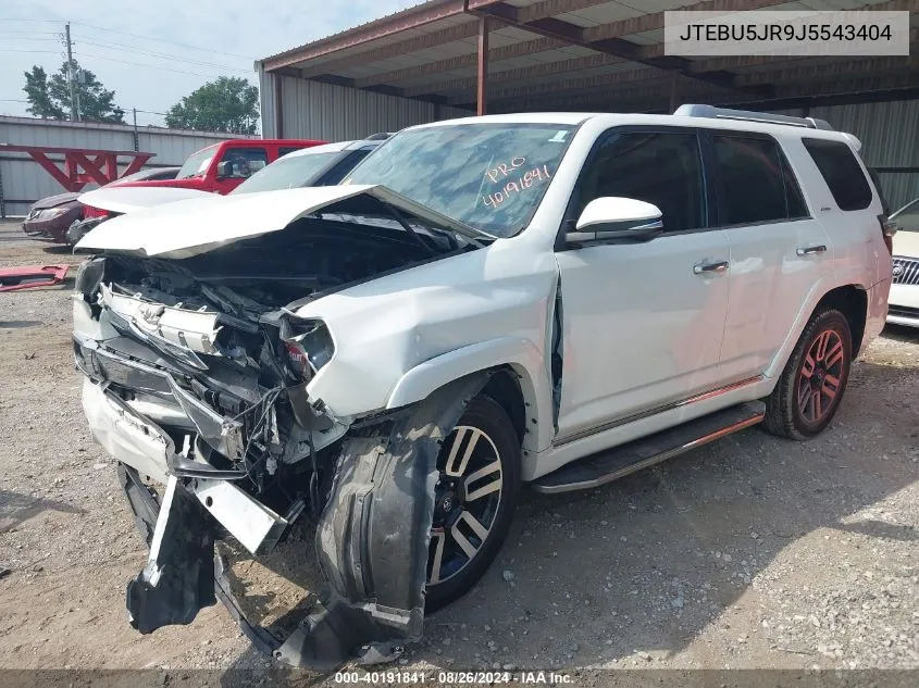 2018 Toyota 4Runner Limited VIN: JTEBU5JR9J5543404 Lot: 40191841