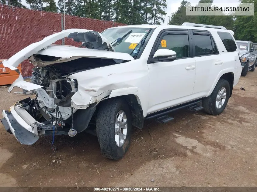 2018 Toyota 4Runner VIN: JTEBU5JR4J5505160 Lot: 40210271