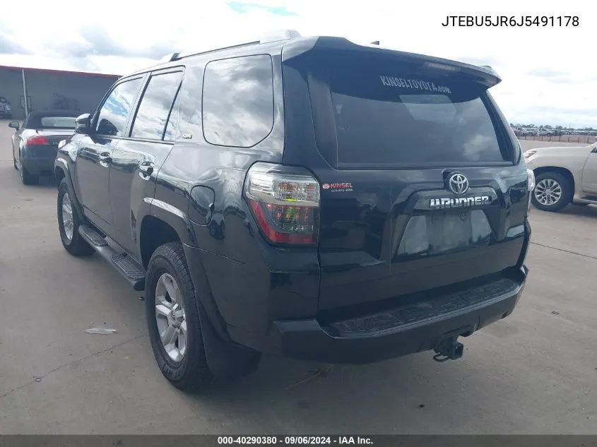 2018 Toyota 4Runner Sr5 Premium VIN: JTEBU5JR6J5491178 Lot: 40290380