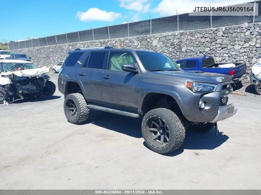 2018 Toyota 4Runner Limited/Sr5/Sr5 Premium/Trd Off Road/Trd Off Road Premium/Trd Pro VIN: JTEBU5JR6J5609164 Lot: 40326694