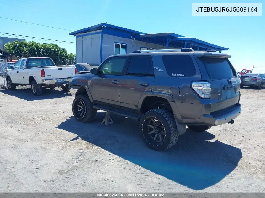 2018 Toyota 4Runner Limited/Sr5/Sr5 Premium/Trd Off Road/Trd Off Road Premium/Trd Pro VIN: JTEBU5JR6J5609164 Lot: 40326694