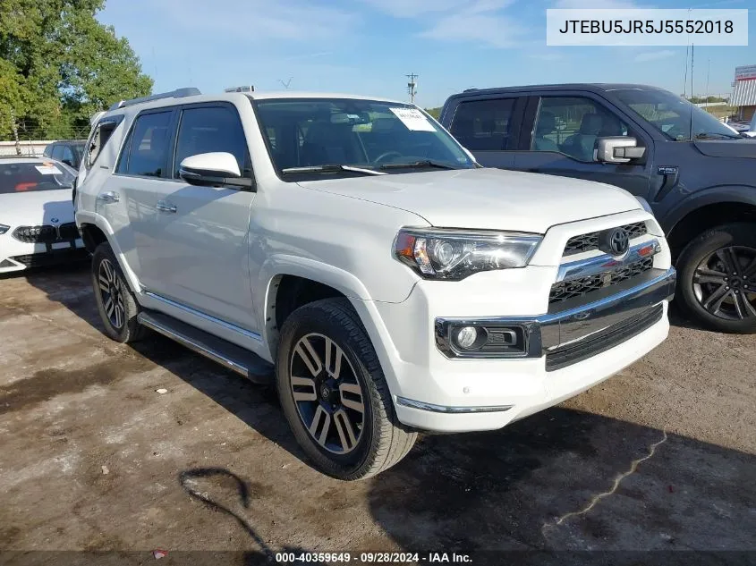 JTEBU5JR5J5552018 2018 Toyota 4Runner Limited