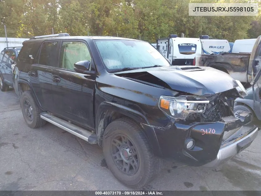 2018 Toyota 4Runner Sr5 Prem/Ltdl/Trail/Trd VIN: JTEBU5JRXJ5598105 Lot: 40373170