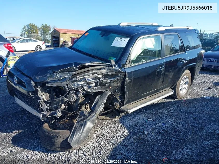 2018 Toyota 4Runner VIN: JTEBU5JR9J5566018 Lot: 40391392