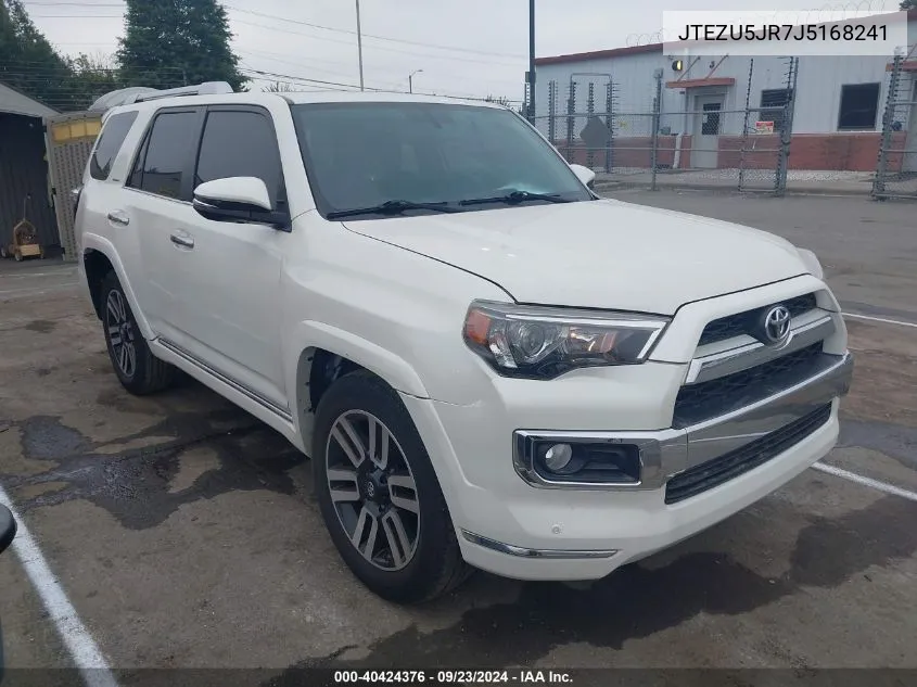 2018 Toyota 4Runner Limited VIN: JTEZU5JR7J5168241 Lot: 40424376