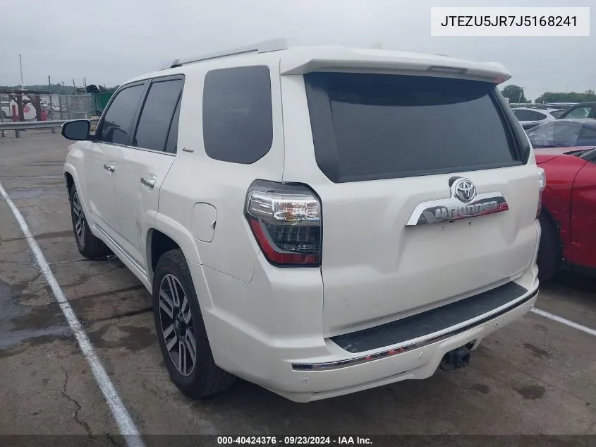 2018 Toyota 4Runner Limited VIN: JTEZU5JR7J5168241 Lot: 40424376