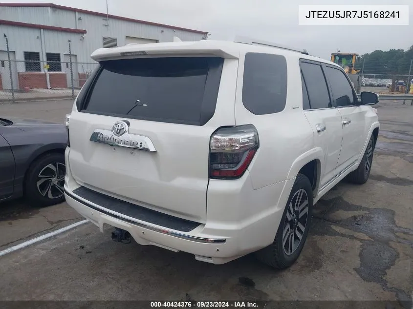 2018 Toyota 4Runner Limited VIN: JTEZU5JR7J5168241 Lot: 40424376