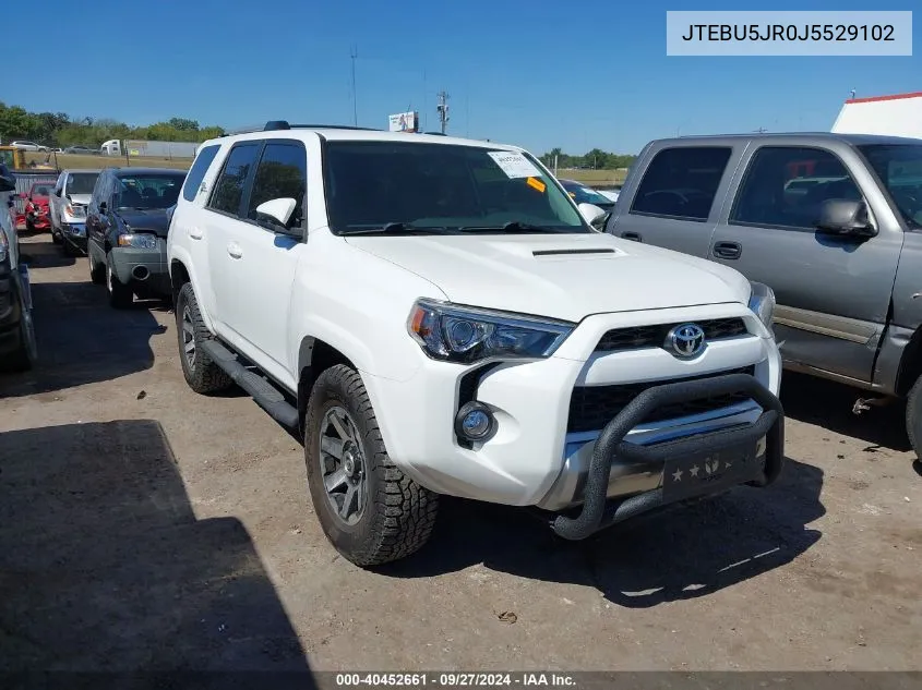 2018 Toyota 4Runner Trd Off Road VIN: JTEBU5JR0J5529102 Lot: 40452661