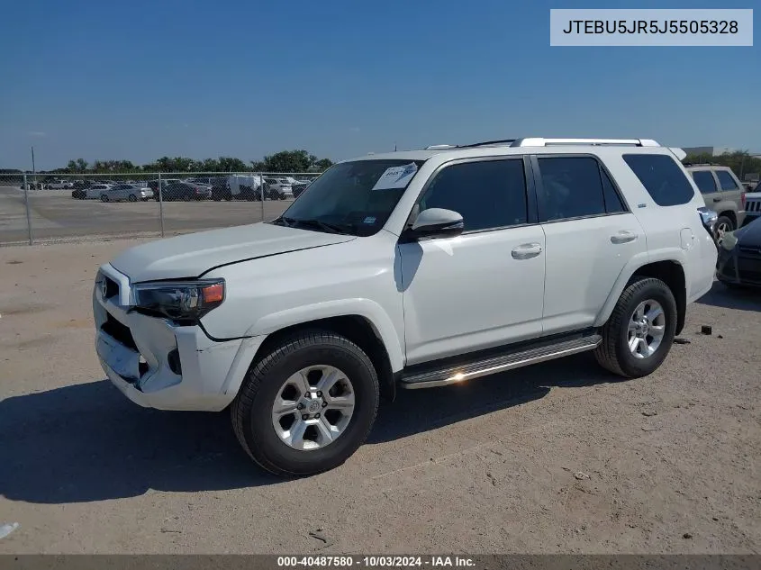 2018 Toyota 4Runner Sr5 Premium VIN: JTEBU5JR5J5505328 Lot: 40487580