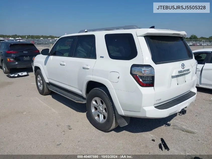 2018 Toyota 4Runner Sr5 Premium VIN: JTEBU5JR5J5505328 Lot: 40487580