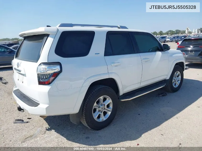 2018 Toyota 4Runner Sr5 Premium VIN: JTEBU5JR5J5505328 Lot: 40487580