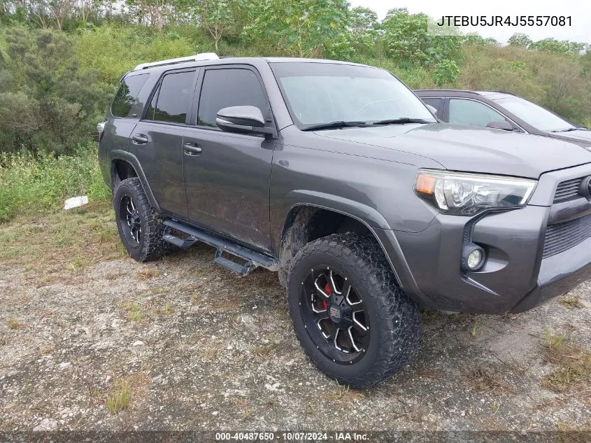 2018 Toyota 4Runner Sr5 Prem/Ltdl/Trail/Trd VIN: JTEBU5JR4J5557081 Lot: 40487650