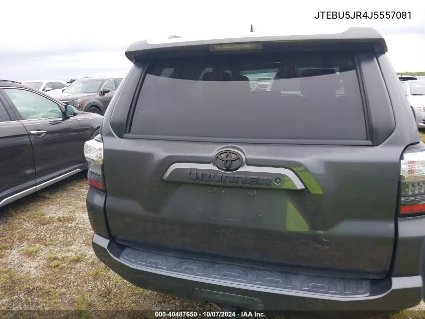 2018 Toyota 4Runner Sr5 Prem/Ltdl/Trail/Trd VIN: JTEBU5JR4J5557081 Lot: 40487650