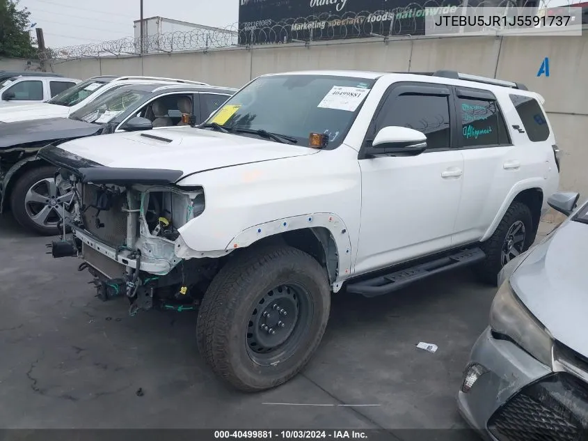 2018 Toyota 4Runner Trd Off Road Premium VIN: JTEBU5JR1J5591737 Lot: 40499881