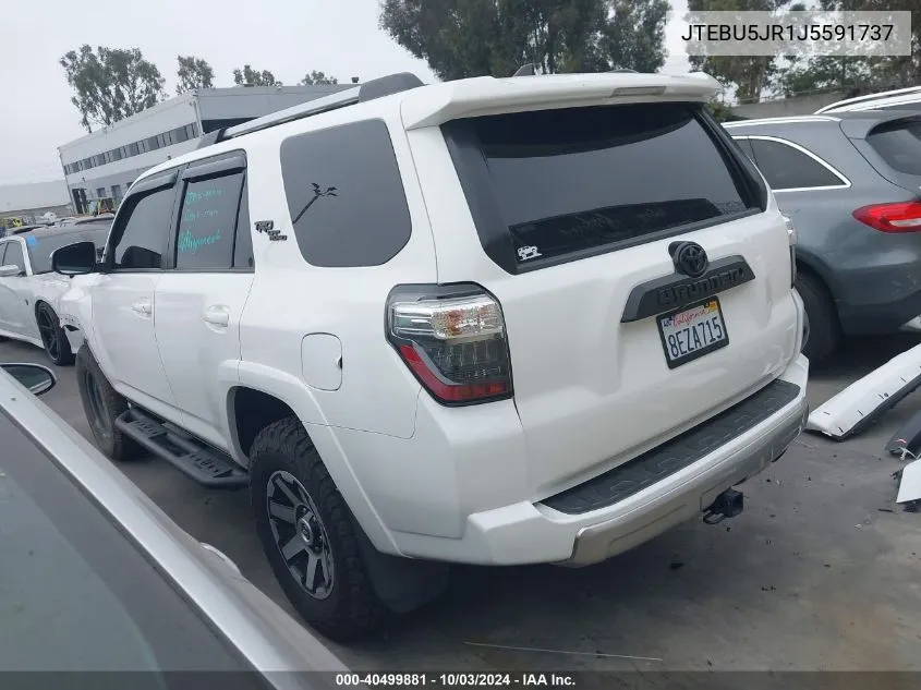 2018 Toyota 4Runner Trd Off Road Premium VIN: JTEBU5JR1J5591737 Lot: 40499881