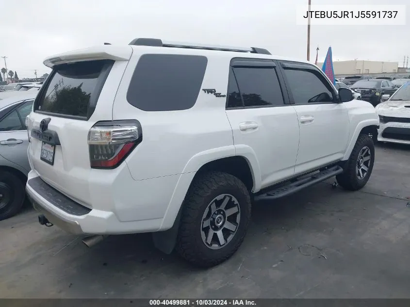 2018 Toyota 4Runner Trd Off Road Premium VIN: JTEBU5JR1J5591737 Lot: 40499881