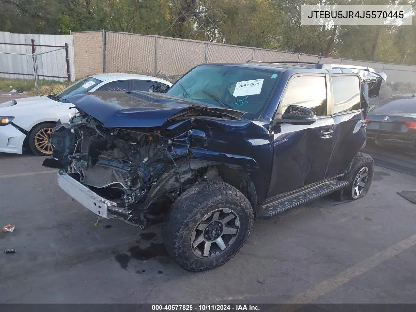 2018 Toyota 4Runner Trd Off Road Premium VIN: JTEBU5JR4J5570445 Lot: 40577829