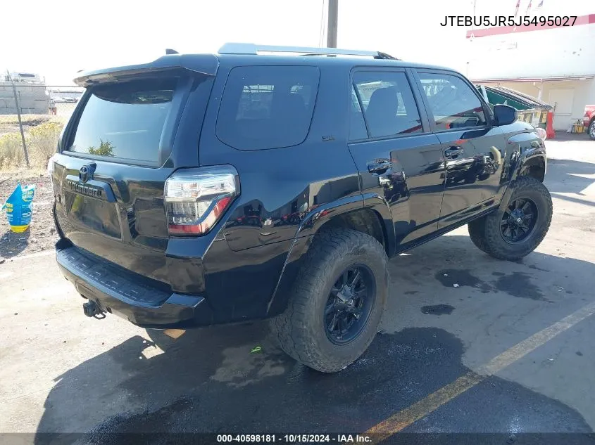 2018 Toyota 4Runner Sr5 VIN: JTEBU5JR5J5495027 Lot: 40598181