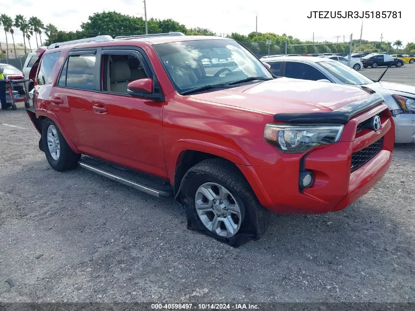 2018 Toyota 4Runner Sr5 Premium VIN: JTEZU5JR3J5185781 Lot: 40598497