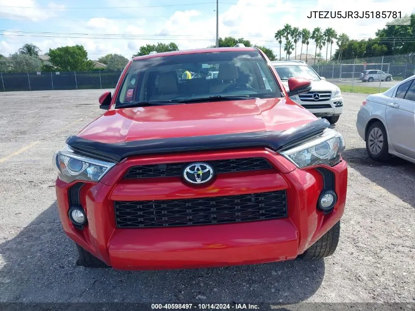 2018 Toyota 4Runner Sr5 Premium VIN: JTEZU5JR3J5185781 Lot: 40598497