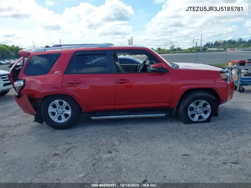 2018 Toyota 4Runner Sr5 Premium VIN: JTEZU5JR3J5185781 Lot: 40598497