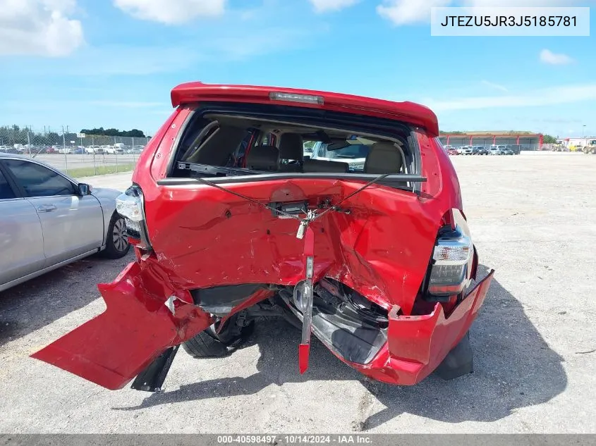 2018 Toyota 4Runner Sr5 Premium VIN: JTEZU5JR3J5185781 Lot: 40598497