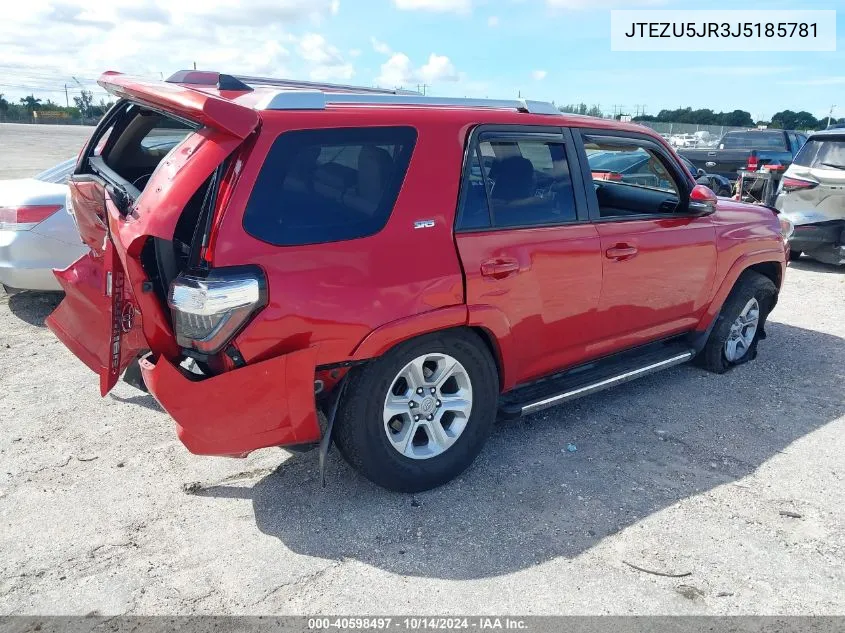 2018 Toyota 4Runner Sr5 Premium VIN: JTEZU5JR3J5185781 Lot: 40598497