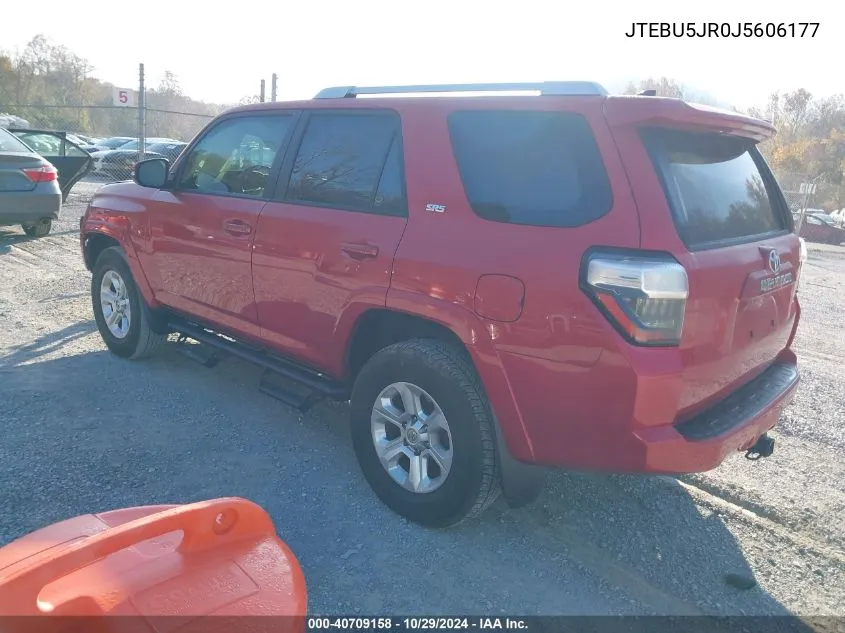 2018 Toyota 4Runner Sr5 Premium VIN: JTEBU5JR0J5606177 Lot: 40709158