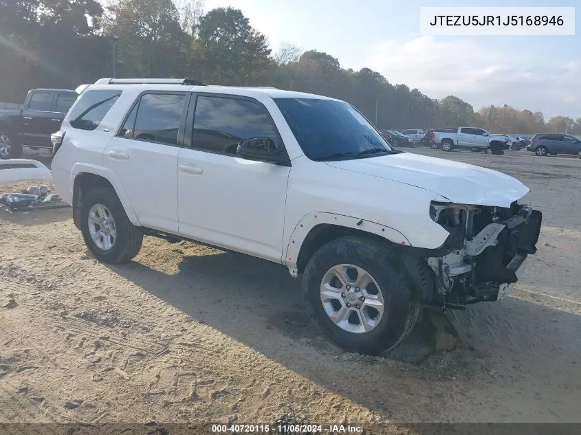 2018 Toyota 4Runner Sr5 VIN: JTEZU5JR1J5168946 Lot: 40720115