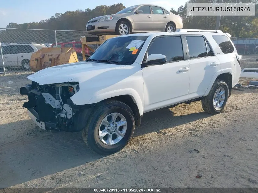 2018 Toyota 4Runner Sr5 VIN: JTEZU5JR1J5168946 Lot: 40720115