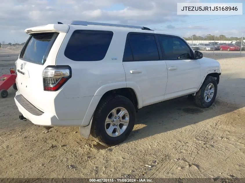 2018 Toyota 4Runner Sr5 VIN: JTEZU5JR1J5168946 Lot: 40720115