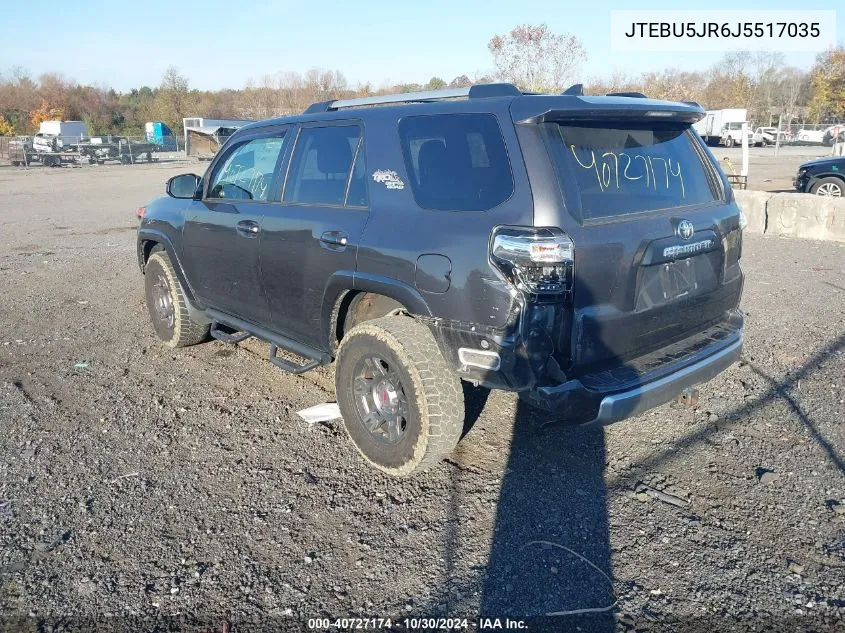 JTEBU5JR6J5517035 2018 Toyota 4Runner Trd Off Road