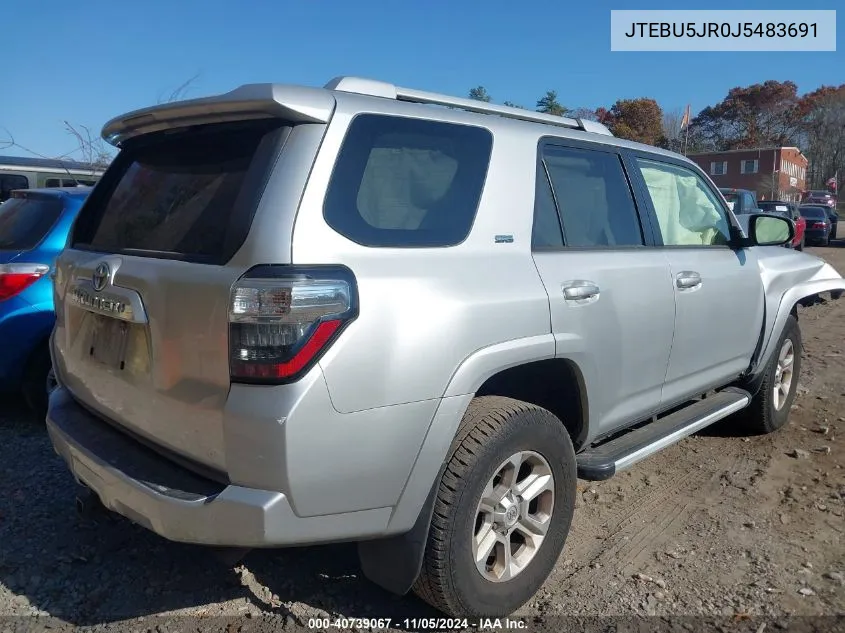 2018 Toyota 4Runner Sr5 VIN: JTEBU5JR0J5483691 Lot: 40739067