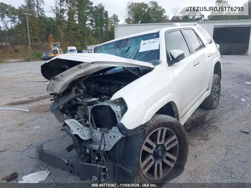 2018 Toyota 4Runner Limited VIN: JTEZU5JR0J5176293 Lot: 40775367