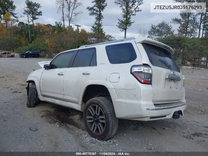 2018 Toyota 4Runner Limited VIN: JTEZU5JR0J5176293 Lot: 40775367