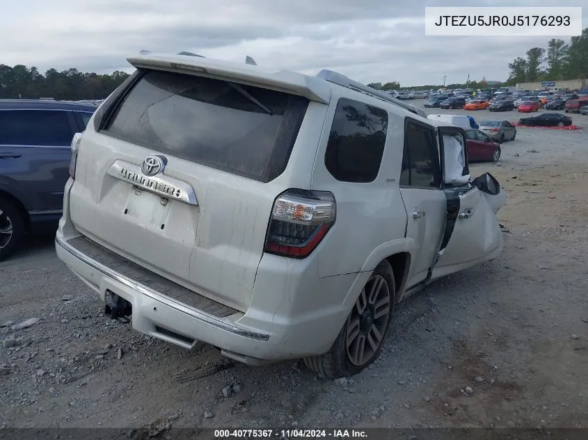 JTEZU5JR0J5176293 2018 Toyota 4Runner Limited