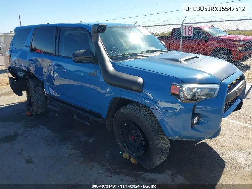 JTEBU5JRXJ5547512 2018 Toyota 4Runner Trd Pro