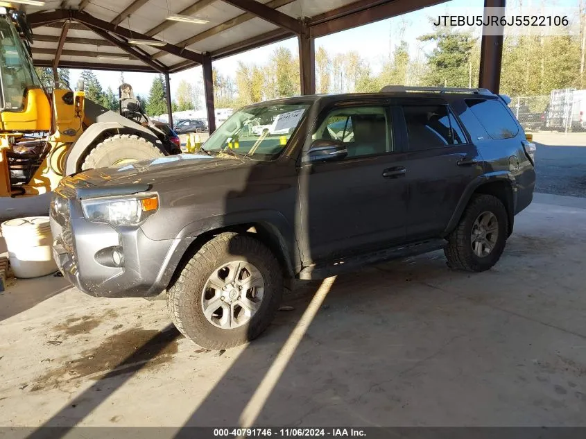 2018 Toyota 4Runner Sr5 Premium VIN: JTEBU5JR6J5522106 Lot: 40791746